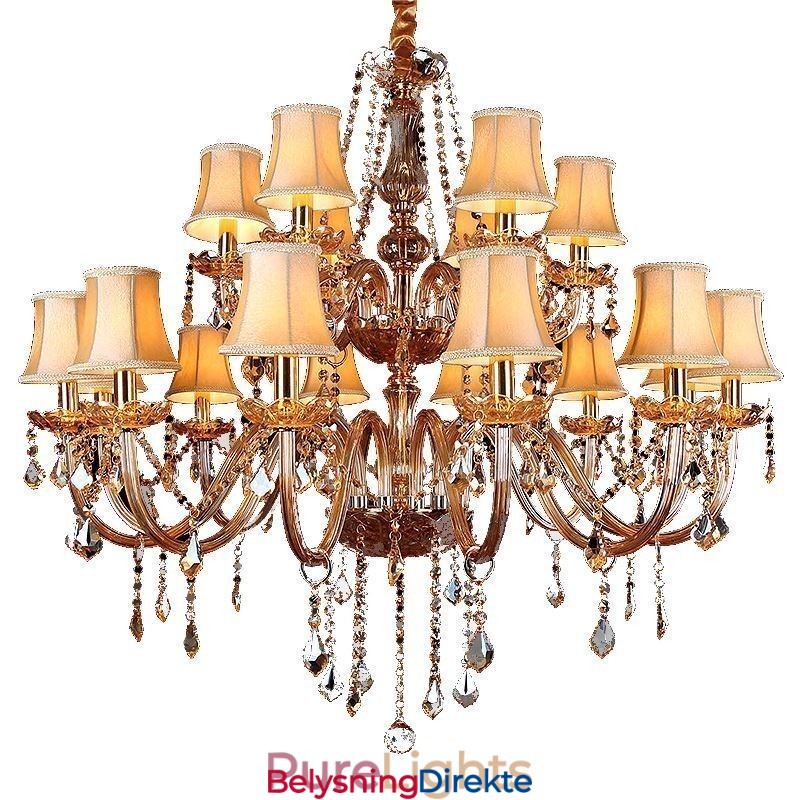 Luksuriøs Krystalllysekrone I Europeisk Taklampe