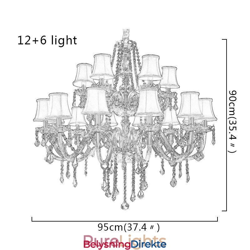 Luksuriøs Krystalllysekrone I Europeisk Taklampe