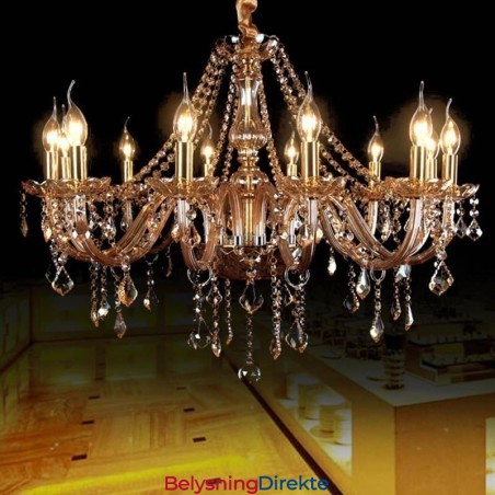 Stor Krystalllysekrone Luksuriøs Europeisk Anhengslampe
