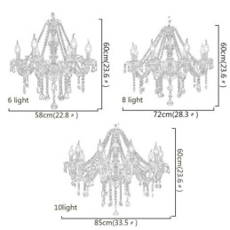 Stor Krystalllysekrone Luksuriøs Europeisk Anhengslampe