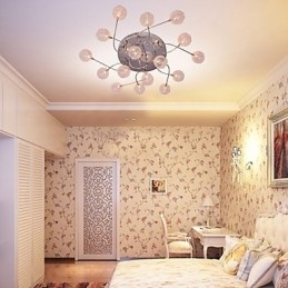 G4 Jernlampe I Innfelt Stand Med Aluminiumsskjermer