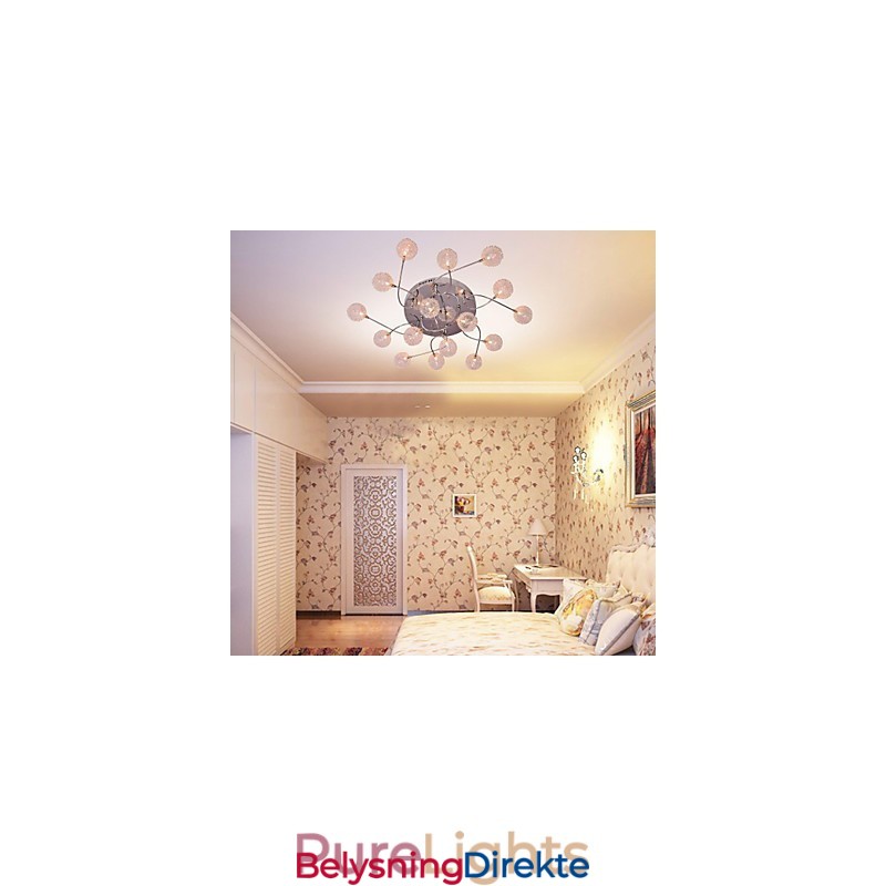 G4 Jernlampe I Innfelt Stand Med Aluminiumsskjermer