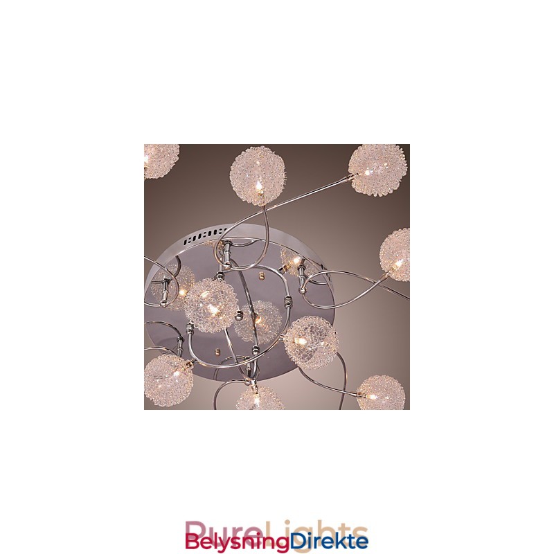 G4 Jernlampe I Innfelt Stand Med Aluminiumsskjermer