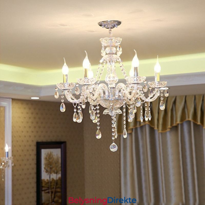 Moderne Krystalllysekrone Europeisk Gjennomsiktig Anhengslampe