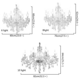 Moderne Krystalllysekrone Europeisk Gjennomsiktig Anhengslampe