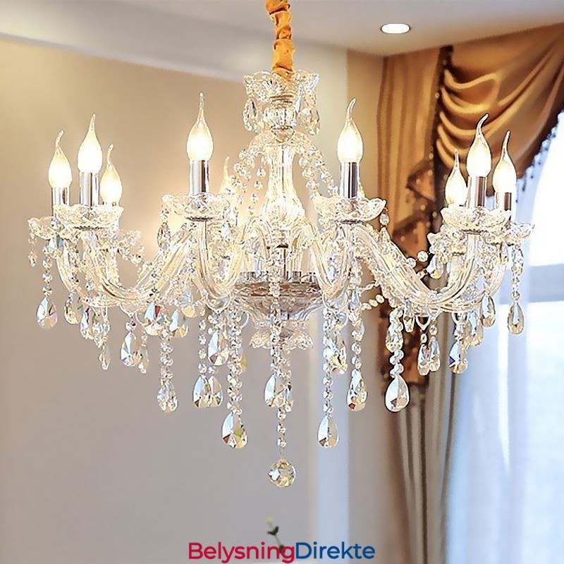 Moderne Krystalllysekrone Europeisk Gjennomsiktig Anhengslampe