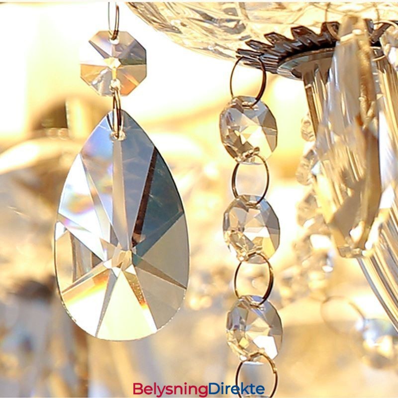 Moderne Krystalllysekrone Europeisk Gjennomsiktig Anhengslampe