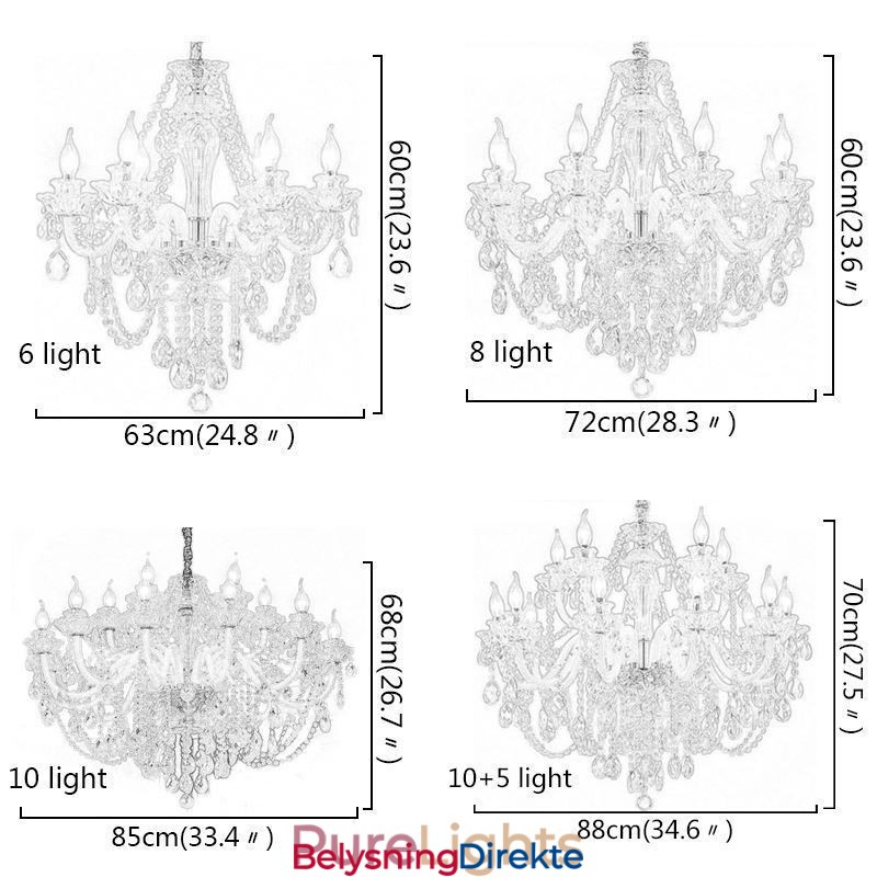 Luksuriøs Krystalllysekrone Europeisk Elegant Anhengslampe