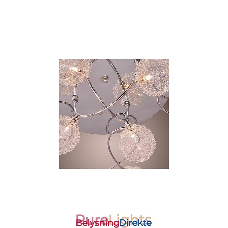 G4 Jernlampe I Innfelt Stand Med Aluminiumsskjermer