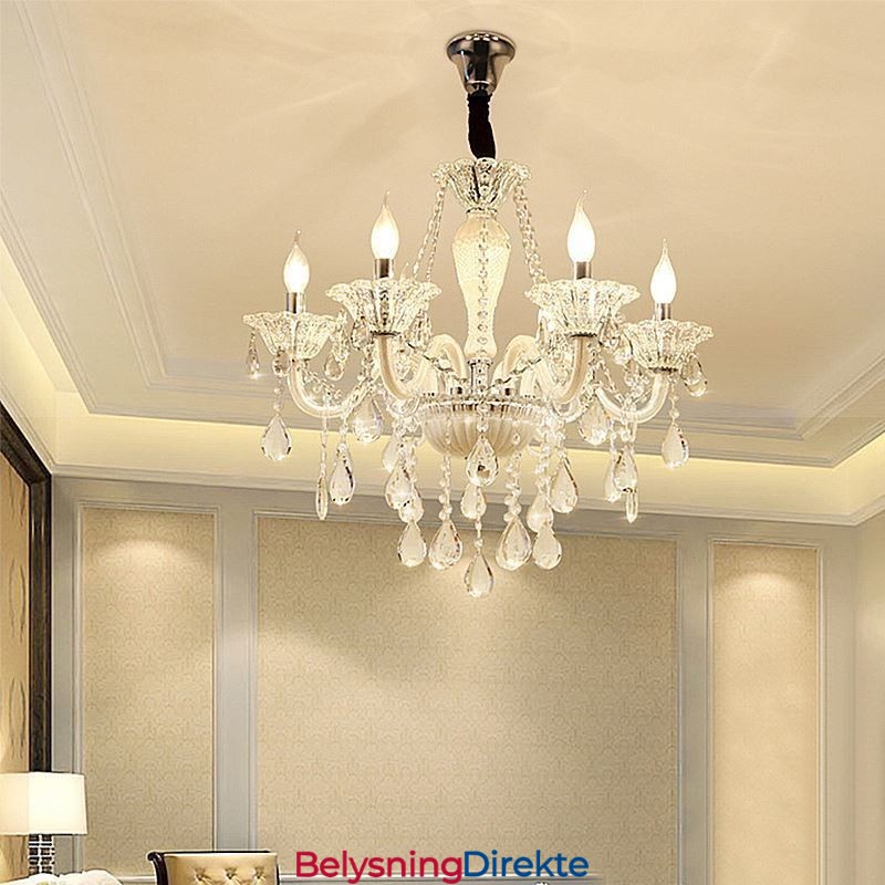 Elegant Anhengslampe I Europeisk Krystall