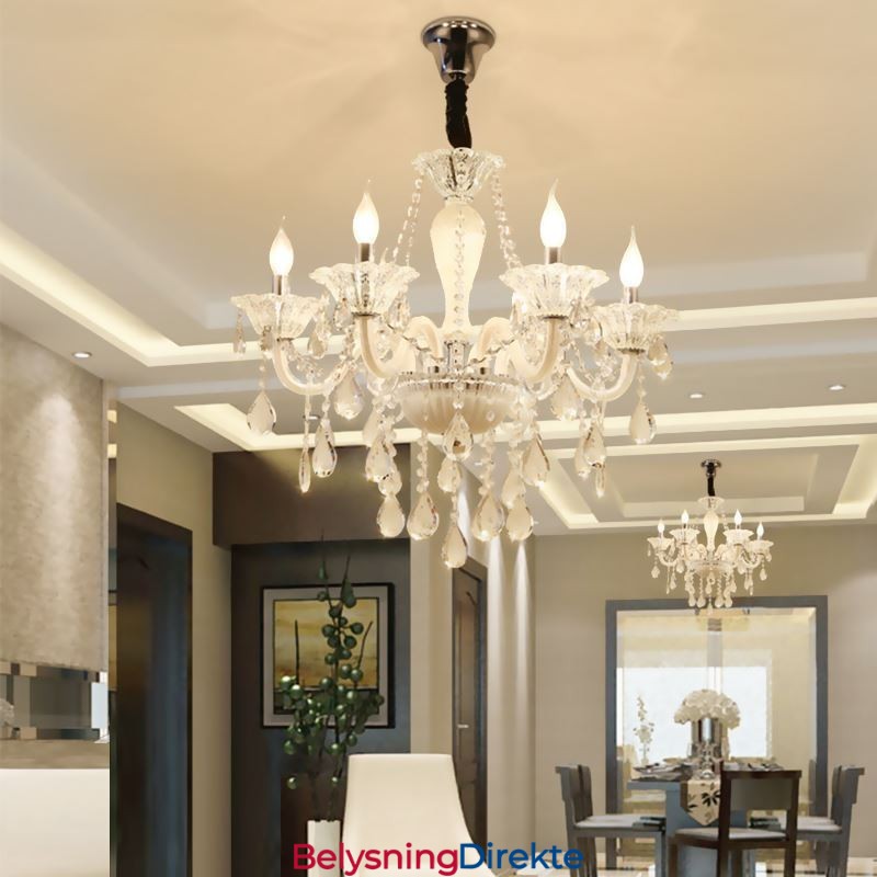 Elegant Anhengslampe I Europeisk Krystall