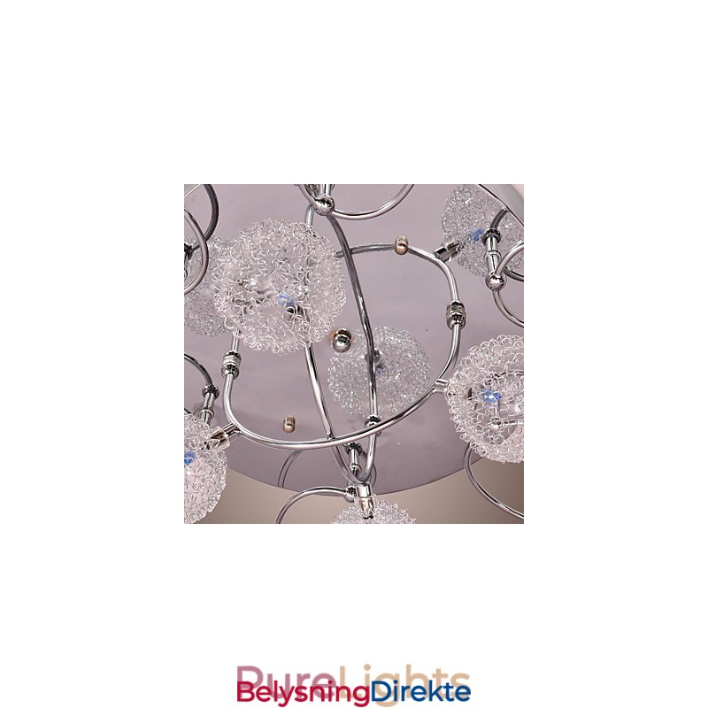 G4 Jernlampe I Innfelt Stand Med Aluminiumsskjermer