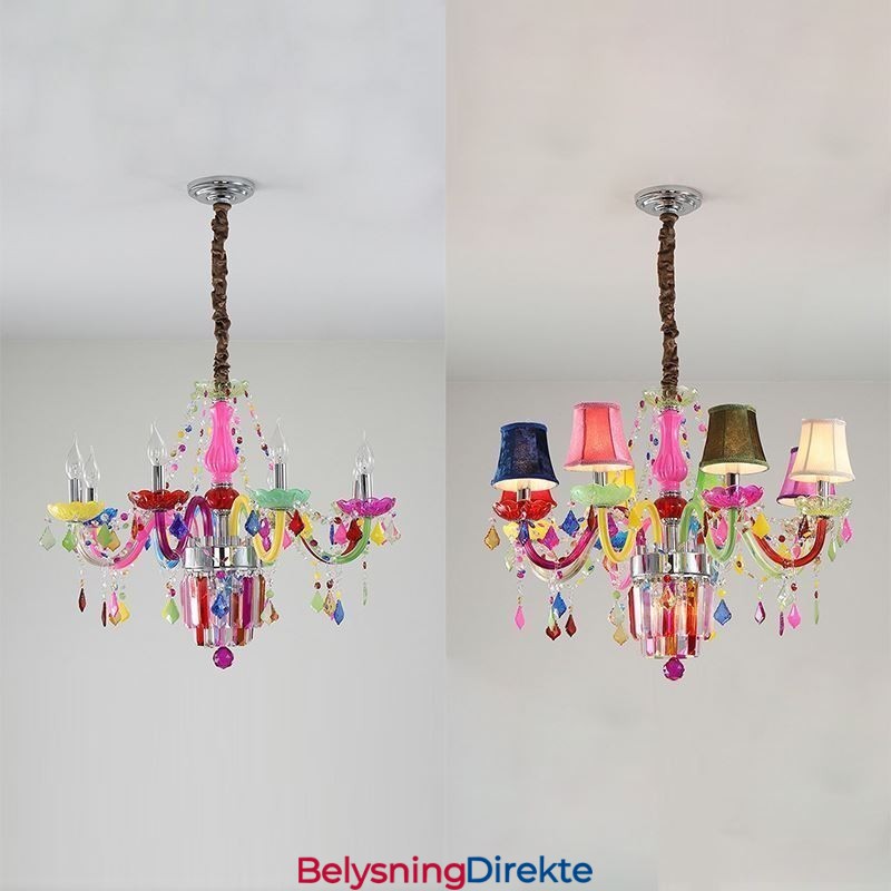 Fargerik Krystalllysekrone, Europeisk Unik Anhengslampe