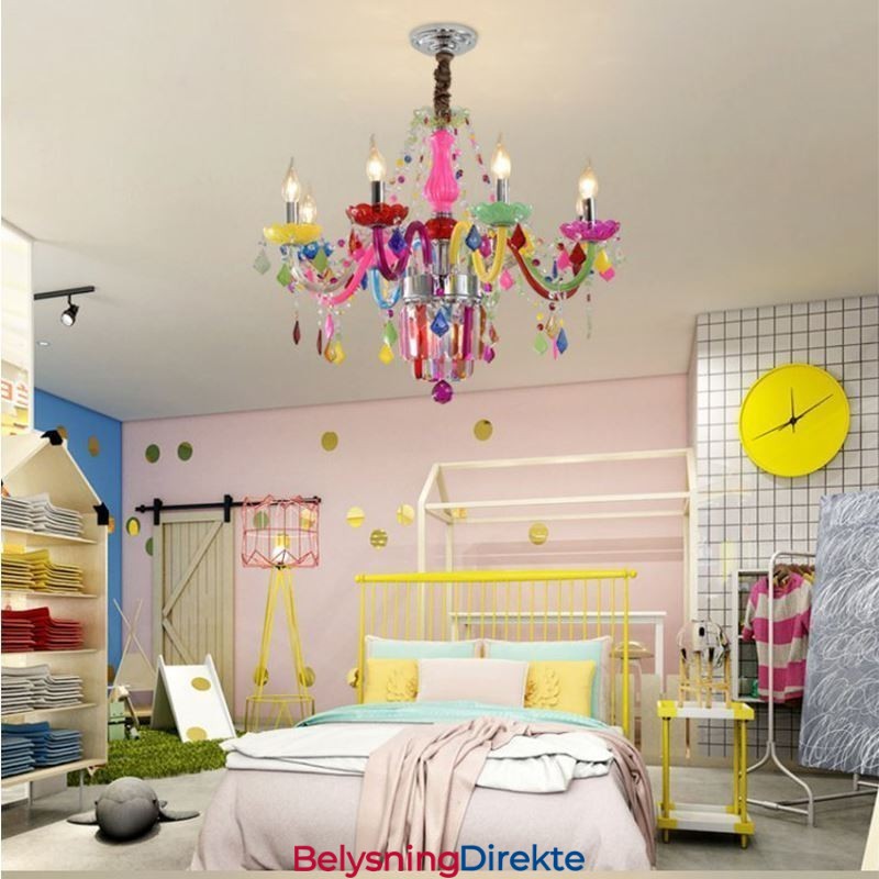 Fargerik Krystalllysekrone, Europeisk Unik Anhengslampe