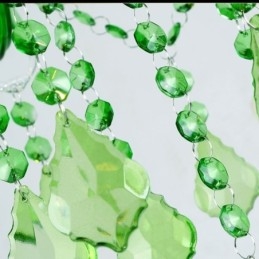 Unik Krystalllysekrone I Europeisk Stil Med Gressgrønn Anhengslampe