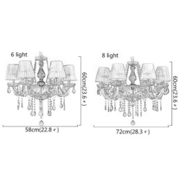 Elegant Krystalllysekrone I Europeisk Stil Lilla Anhengslampe