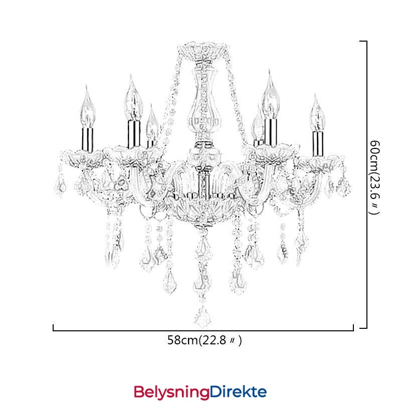 Europeisk Stil Krystalllysekrone Rosa Anhengslampe Romantisk