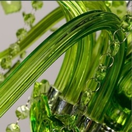 Krystalllysekrone I Europeisk Stil, Unik Grønn Anhengslampe