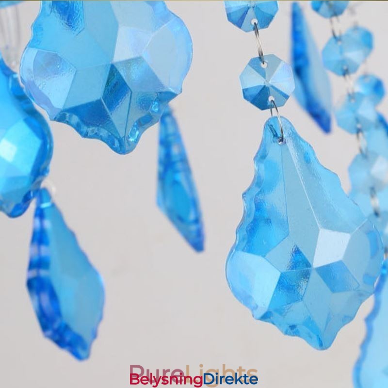 Elegant Krystalllysekrone Europeisk Blå Anhengslampe