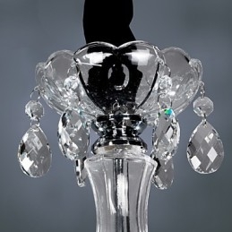 Elegant Krystalllysekrone Med 6 Lys