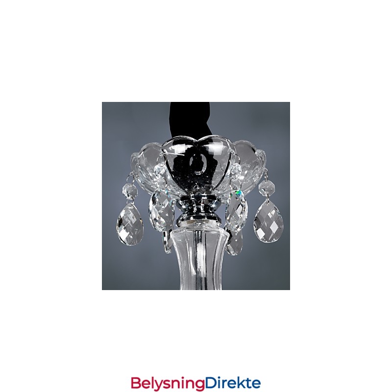 Elegant Krystalllysekrone Med 6 Lys