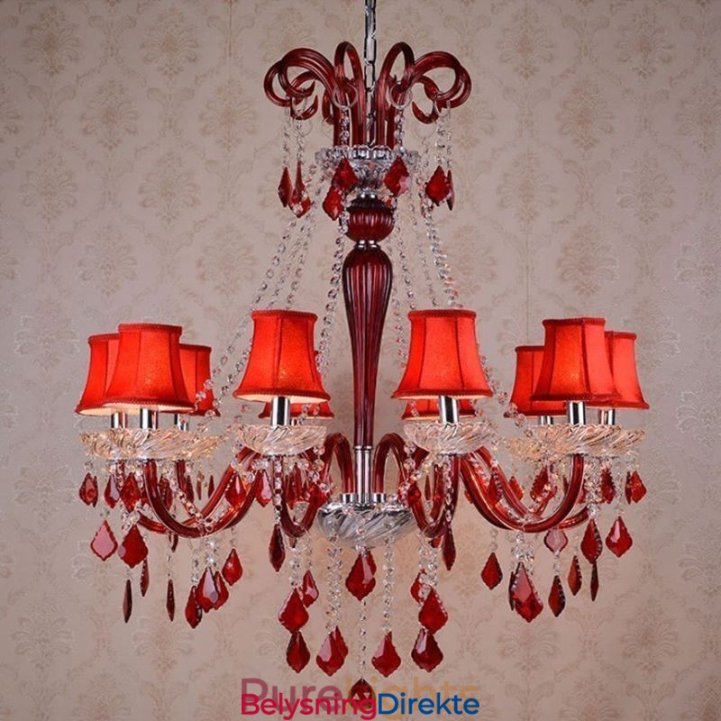 Retro Krystalllysekrone Europeisk Svart Pendellampe