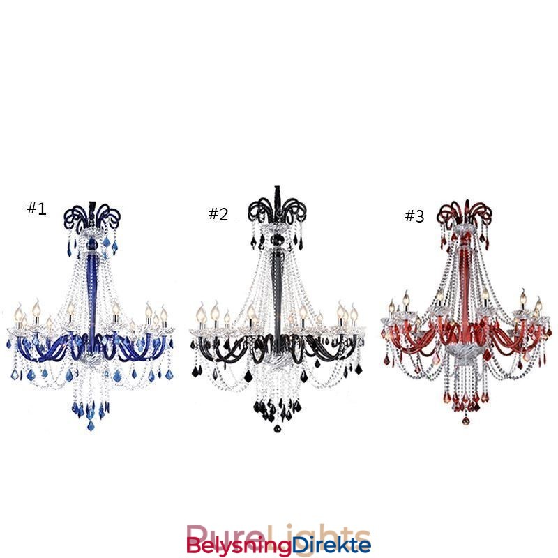 Elegant Anhengslampe I Europeisk Krystall