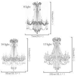 Elegant Anhengslampe I Europeisk Krystall