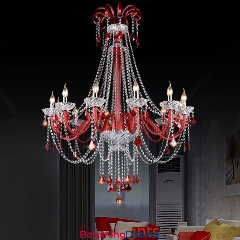 Elegant Anhengslampe I Europeisk Krystall