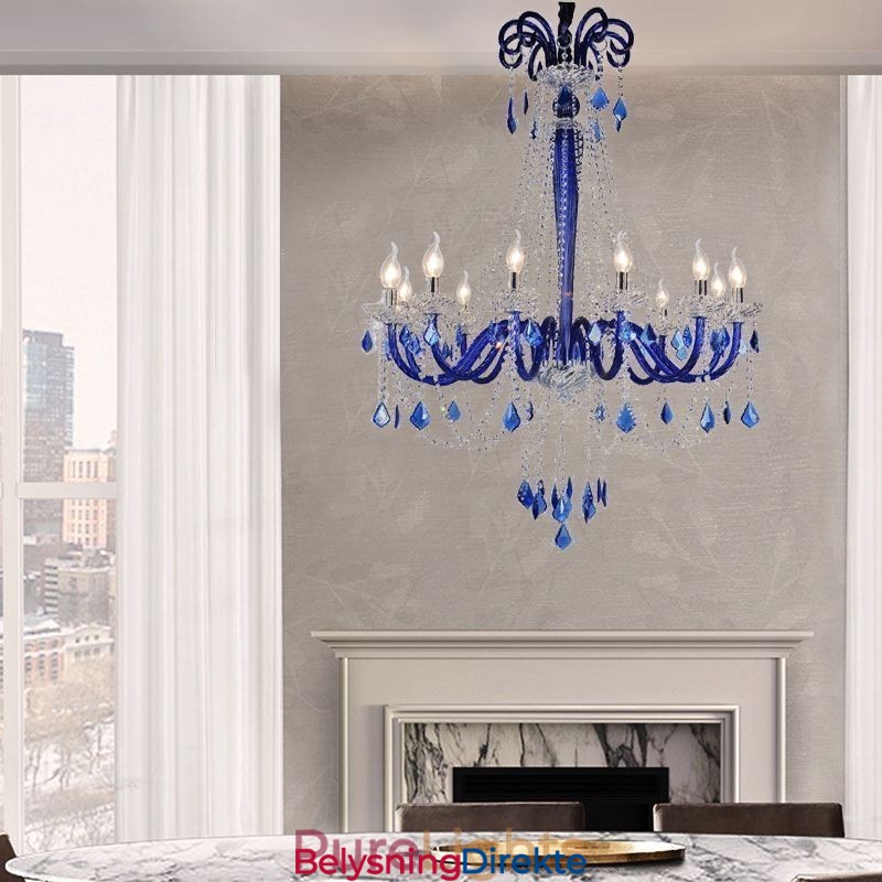 Elegant Anhengslampe I Europeisk Krystall