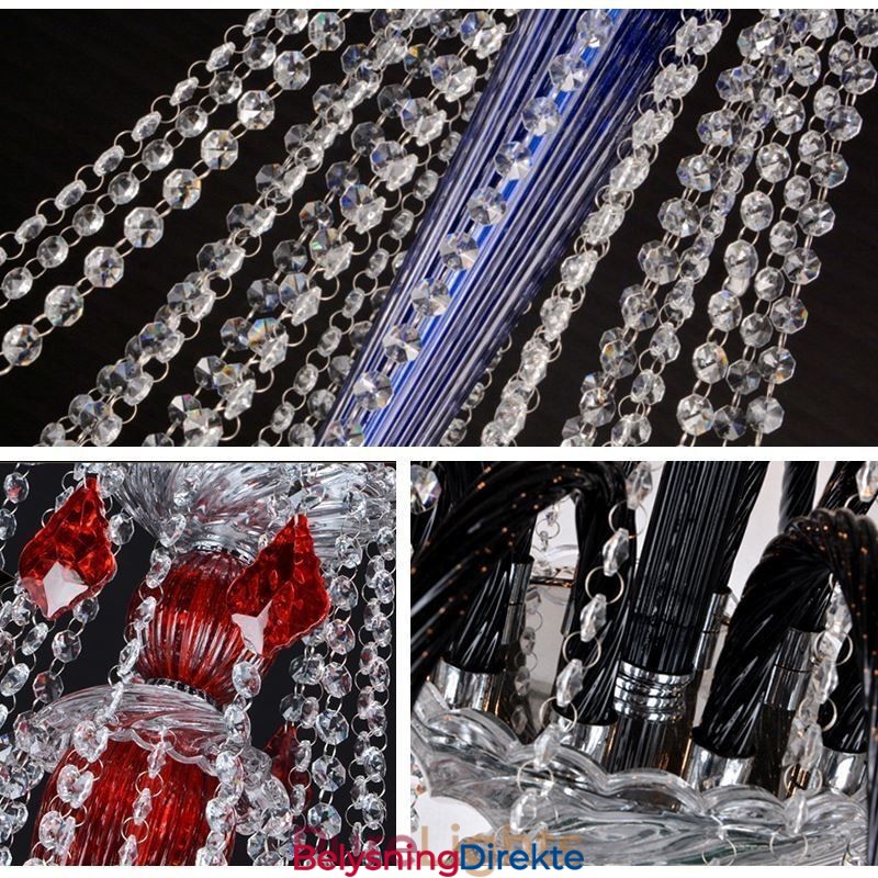 Elegant Anhengslampe I Europeisk Krystall