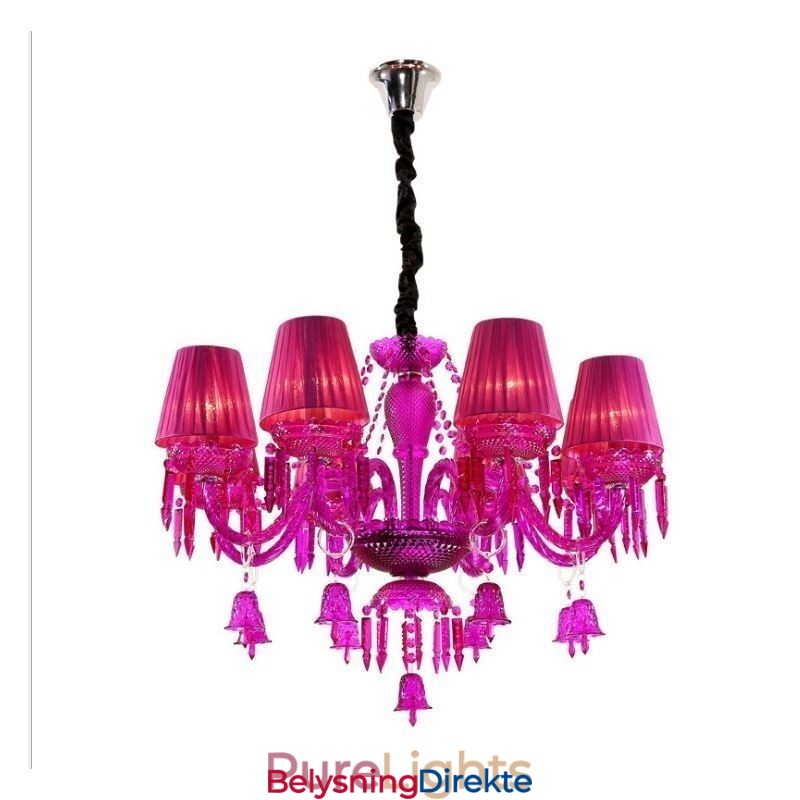 Europeisk Krystalllysekrone Med Ringklokker I Glass