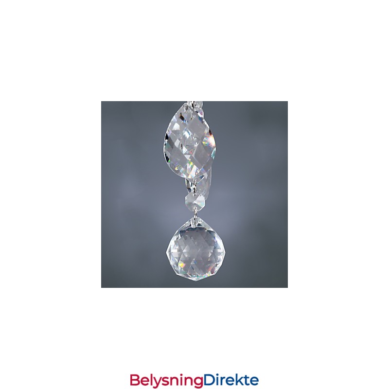 Elegant Krystalllysekrone Med 6 Lys