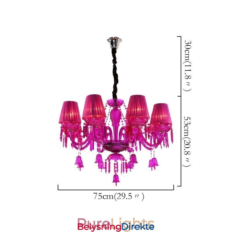 Europeisk Krystalllysekrone Med Ringklokker I Glass