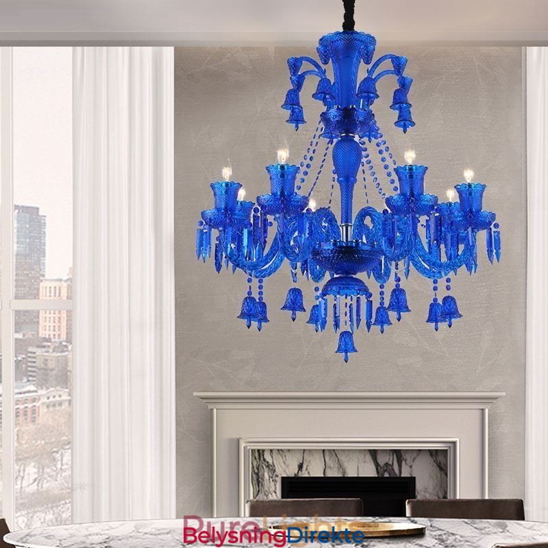 Krystalltaklampe Europeisk Lysekrone Med Ringklokker, Anhengslampe