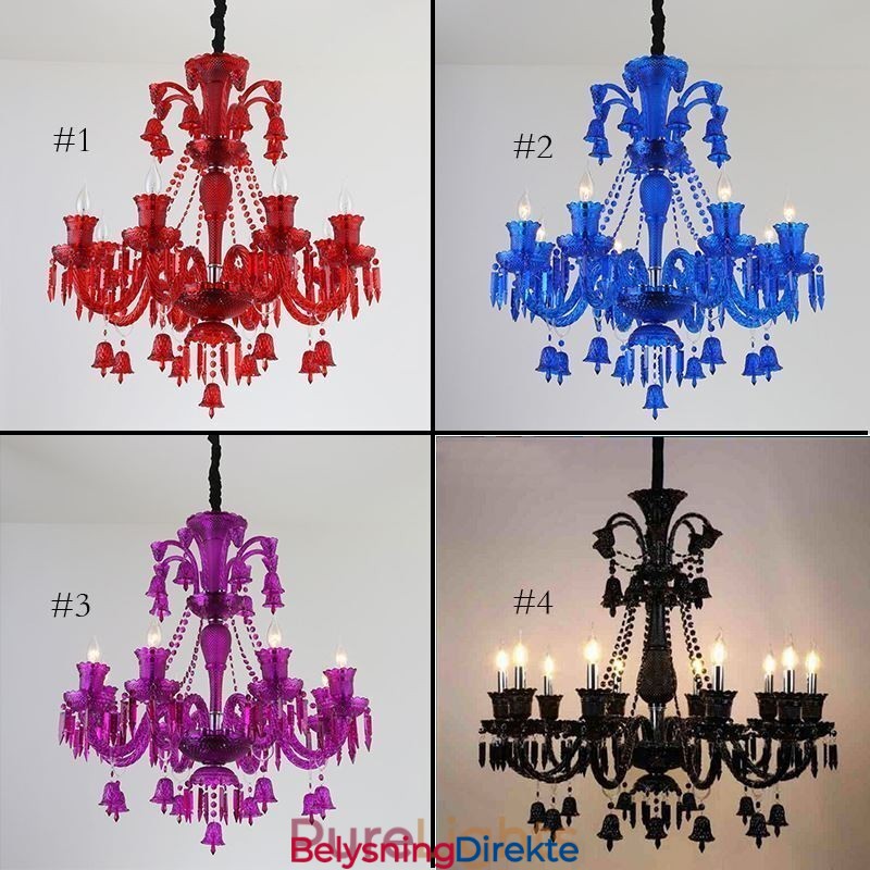 Krystalltaklampe Europeisk Lysekrone Med Ringklokker, Anhengslampe