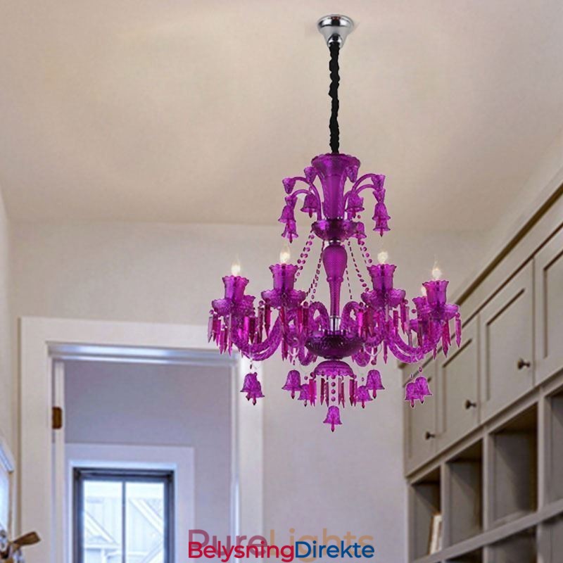 Krystalltaklampe Europeisk Lysekrone Med Ringklokker, Anhengslampe