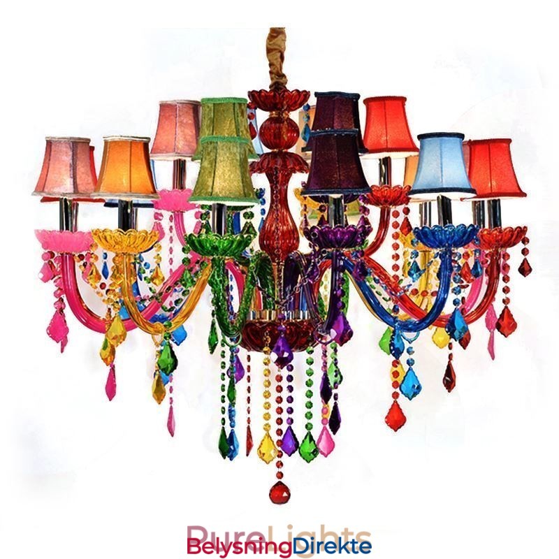 Fargerik Lysekrone I Europeisk Stil, Luksuriøs Anhengslampe