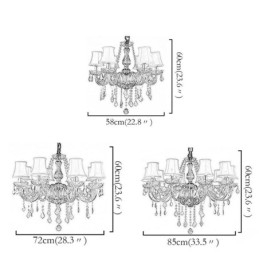 Luksuriøs Krystalllysekrone I Europeisk Rødfarget Anhengslampe