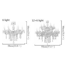 Elegant Krystalllysekrone Europeisk Stor Pendellampe