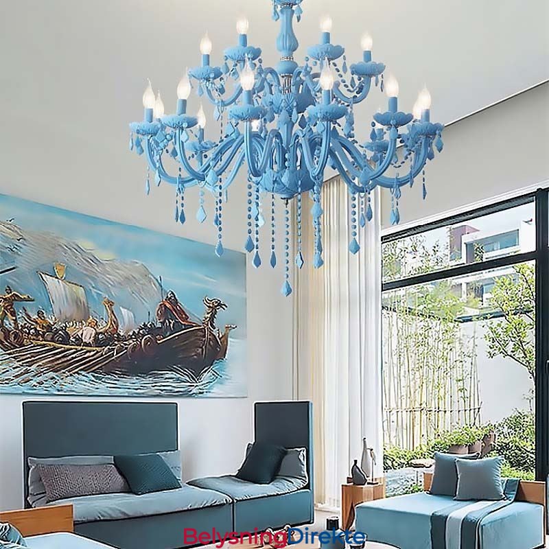 Elegant Krystalllysekrone Europeisk Stor Pendellampe