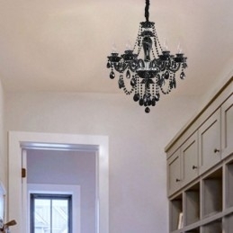 Luksuriøs Krystalllysekrone Europeisk Svart 10 Lys