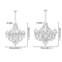 Luksuriøs Krystalllysekrone Europeisk Svart 10 Lys