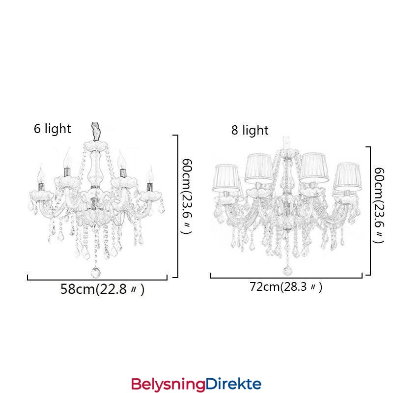 Kreativ Krystalllysekrone Europeisk Elegant Anhengslampe
