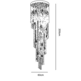 Moderne Krystalllysekrone Luksuriøs Trappetaklampe Med 19 Lys