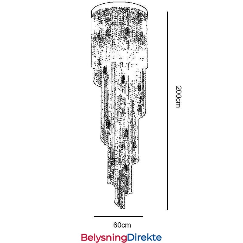 Moderne Krystalllysekrone Luksuriøs Trappetaklampe Med 19 Lys
