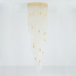 Moderne Krystalllysekrone Luksuriøs Trappetaklampe Med 19 Lys