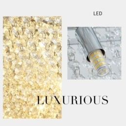 Moderne Krystalllysekrone Europeisk Luksuriøs Dekorativ Taklampe Med 12 Lys