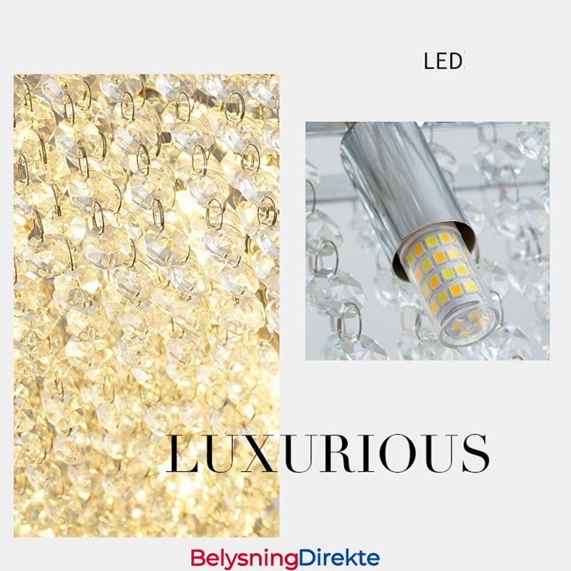 Moderne Krystalllysekrone Europeisk Luksuriøs Dekorativ Taklampe Med 12 Lys