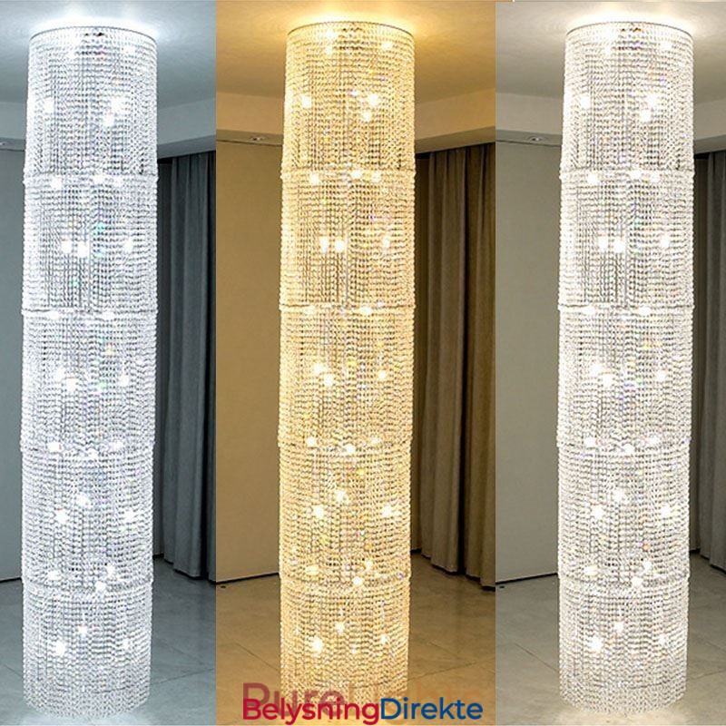 Luksuriøs Krystalllysekrone Moderne Dekorasjonstaklampe Med 36 Lys